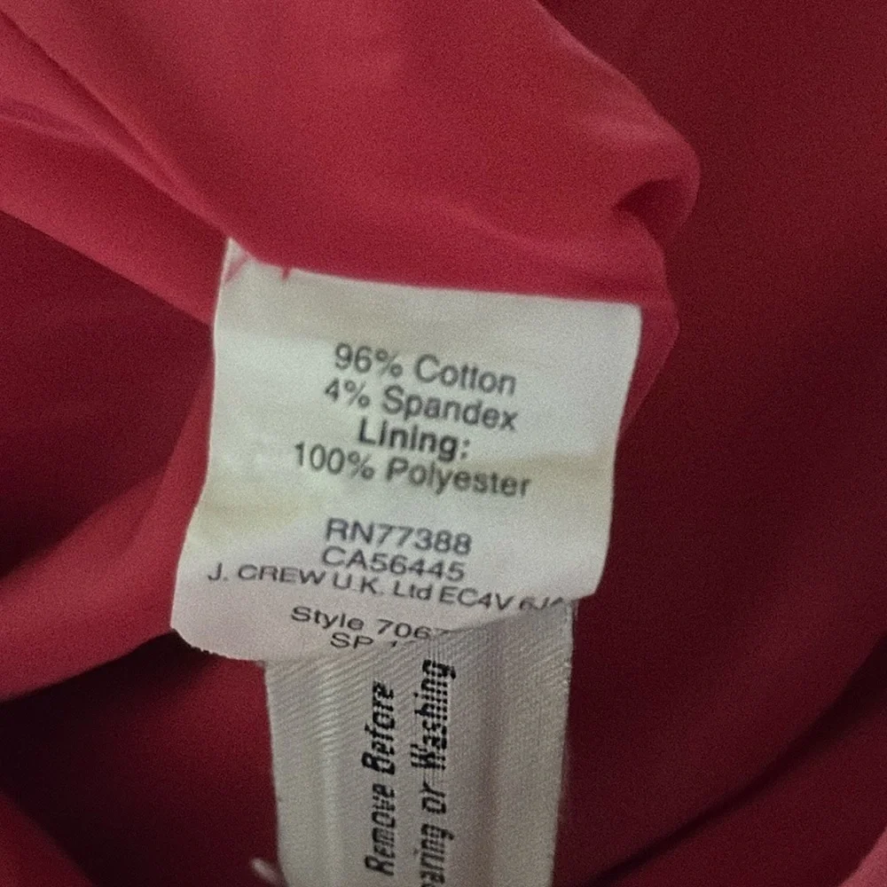 J. Crew red‎ cotton mini skirt nautical post gold tone buttons Sz 6